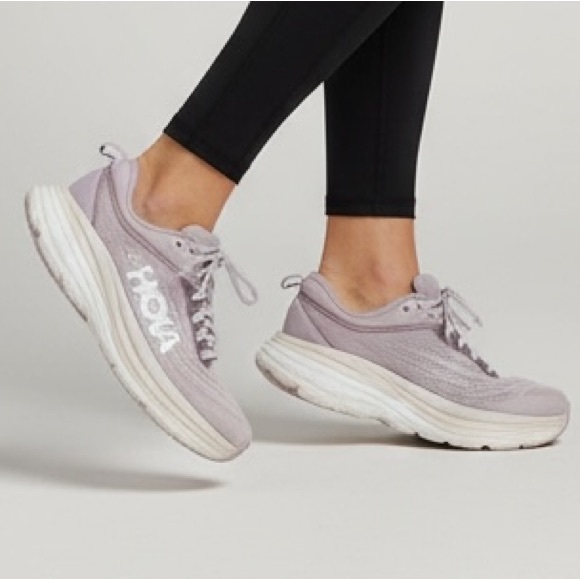 Hoka Shoes - Hoka Women's Running Shoes in Dusty Pink and White